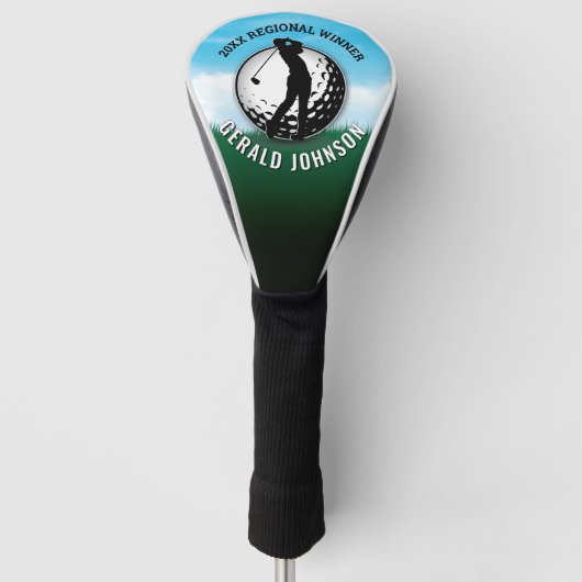 Elegantes Men Golf Monogram Design Headcover (Vorderseite)