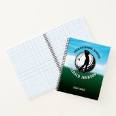 Elegantes Men Golf Monogram Design Notizblock (Innenseite)