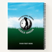 Elegantes Men Golf Monogram Design Notizblock (Rückseite)