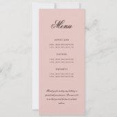 Elegantes Menü "Blush Pink" des 50. Programms+Viel Einladung (Rückseite)