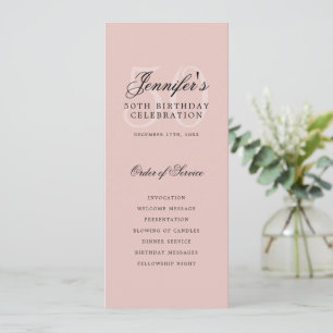Elegantes Menü "Blush Pink" des 50. Programms+Viel Einladung
