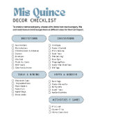 Elegantes Menü - Light Blue Butterfly Quinceñera Menükarte