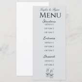 elegantes Menü Menükarte (Vorne/Hinten)
