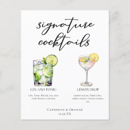 Elegantes Menü mit Cocktails für Hochzeiten