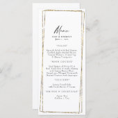 Elegantes Menü mit geometrischen Rahmen Menükarte (Vorne/Hinten)