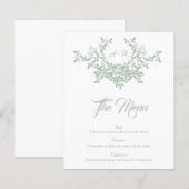 Elegantes Menü mit Initialen (Vorne/Hinten)