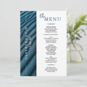 Elegantes Menü mit Tischkarten für Hochzeiten Menükarte (Stehend Vorderseite)