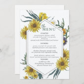 Elegantes Menü mit Tischkarten für Hochzeiten Menükarte (Vorne/Hinten)