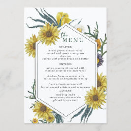 Elegantes Menü mit Tischkarten für Hochzeiten Menükarte