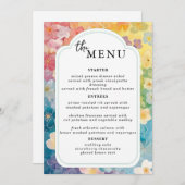 Elegantes Menü mit Tischkarten für Hochzeiten Menükarte (Vorne/Hinten)