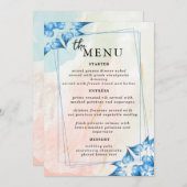 Elegantes Menü mit Tischkarten für Hochzeiten Menükarte (Vorne/Hinten)