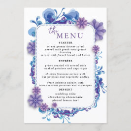 Elegantes Menü mit Tischkarten für Hochzeiten Menükarte