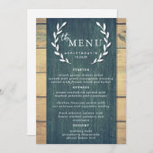 Elegantes Menü mit Tischkarten für Hochzeiten Menükarte (Vorne/Hinten)