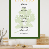 Elegantes Menü Poster (Küche)