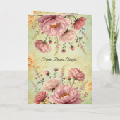 Elegantes Menü und Programm für Hochzeiten Empfang (Rückseite)