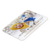 Elegantes Merry and Bright Foto Magnet (Linke Seite)