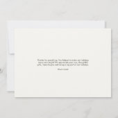 Elegantes Merry & Bright Holiday Foto Dankeskarte (Rückseite)