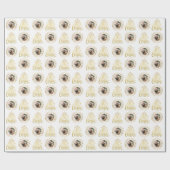 Elegantes Merry Christmas Gold Foto Geschenkpapier (Flach)