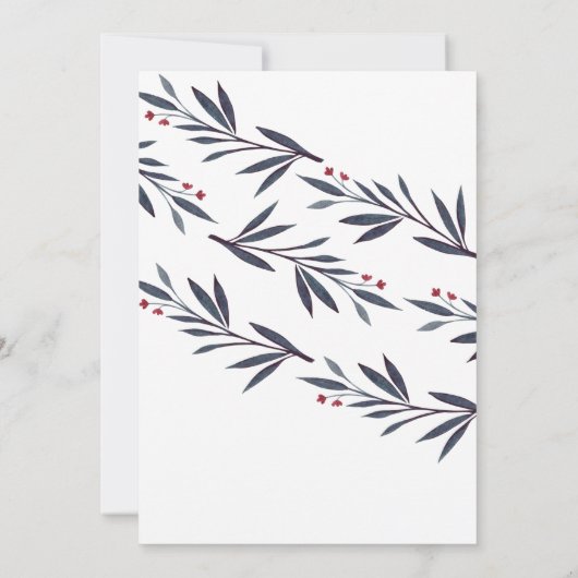 Elegantes "Merry & Verheiratet" Holiday Wedding Fo Einladung (Rückseite)