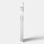 Elegantes Metall 3D-Look Kalligrafie Gold Monogram Case-Mate iPhone Hülle (Rückseite / Rechts)