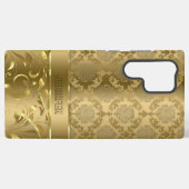 Elegantes Metall Gold Damaskus & Spitzen Samsung Galaxy Hülle (Rückseite (Horizontal))