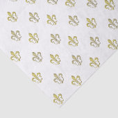 Elegantes Metall-Gold Fleurs de lys Tissue Seidenpapier (Ausschnitt)