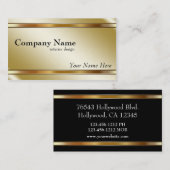 Elegantes Metall-Schattiertes Gold Visitenkarte (Vorne/Hinten)