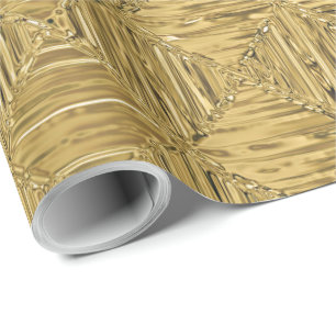 Elegantes Metallic-Gold-Muster mit texturiertem Lo Geschenkpapier