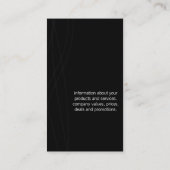 Elegantes Metallic Gold Visitenkarte (Rückseite)