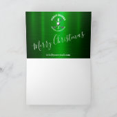 Elegantes Metallic Golf Monogram Design Einladung (Innenseite)