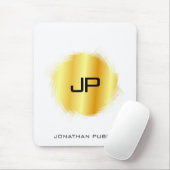Elegantes Metallic Look Imitate Gold Modernes Mono Mousepad (Mit Mouse)