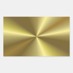 Elegantes metallisches Aussehen Gold Leere Vorlage Rechteckiger Aufkleber