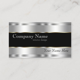 Elegantes metallisches Berufliches Corporate Silve Visitenkarte