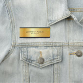 Elegantes Metallisches Gold Look Template Beruflic Namensschild (Beispiel)