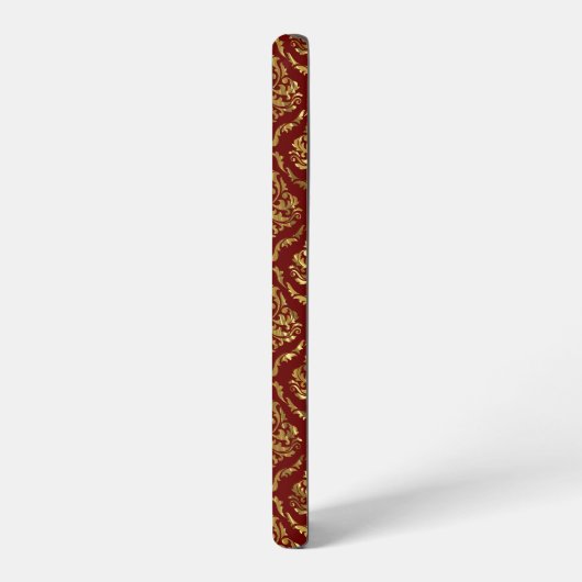 Elegantes metallisches goldenes Damaskus-Muster au Samsung Galaxy Hülle (Linke Seite)