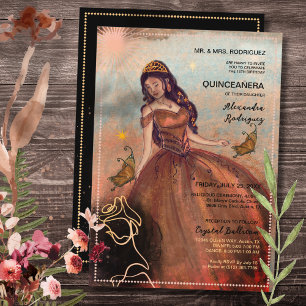 Elegantes metallisches Kupfer-Luxus-Kleid Einladung