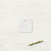 Elegantes, metallisches Kupferquadrat Post-it Klebezettel (Auf Schreibtisch)