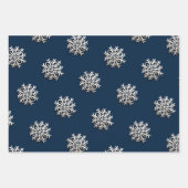 Elegantes metallisches Schneeflottpapier Geschenkpapier Set (Vorderseite 2)