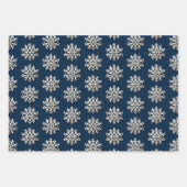 Elegantes metallisches Schneeflottpapier Geschenkpapier Set (Vorderseite)