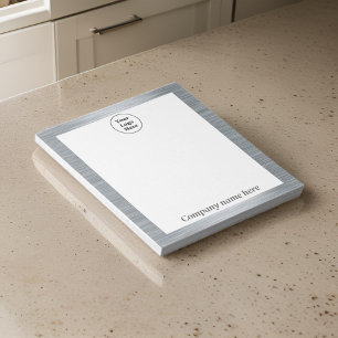 Elegantes metallisches silbernes Notepad Notizblock