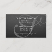 Elegantes metallisches visitenkarte (Rückseite)