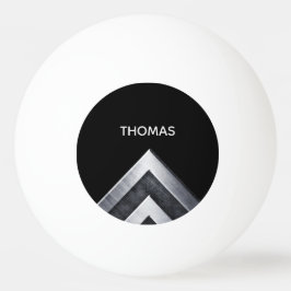 Elegantes Metallmuster Mit Monogramm Tischtennisball