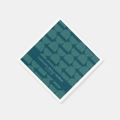 Elegantes Mid Mod Arch Aquamarines benutzerdefinie Serviette (Ecke)