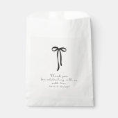 elegantes Milchrosa Danke Geschenktütchen (Vorderseite)