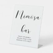 Elegantes Mimosa Bar Sockelschild (Vorderseite)
