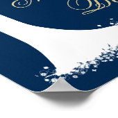 Elegantes Mimosa Bar Wedding Gown Brautparty Poster (Ecke)