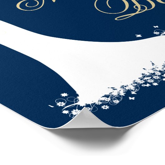 Elegantes Mimosa Bar Wedding Gown Brautparty Poster (Ecke)