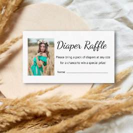 Elegantes Mini-Windeln Tombola Baby Dusche Foto Begleitkarte