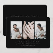 Elegantes Minimal 3 Foto Save The Date (Vorne/Hinten)