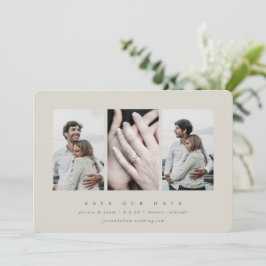 Elegantes Minimal 3 Foto Save The Date